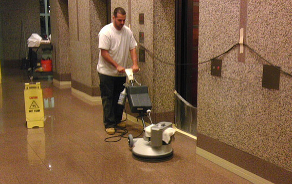 Granite Lobby Floor Monthly Maintenance